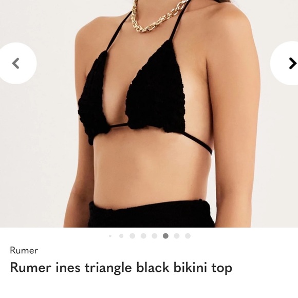 Rumer‎ Black Triangle Bikini Top - Picture 2 of 16